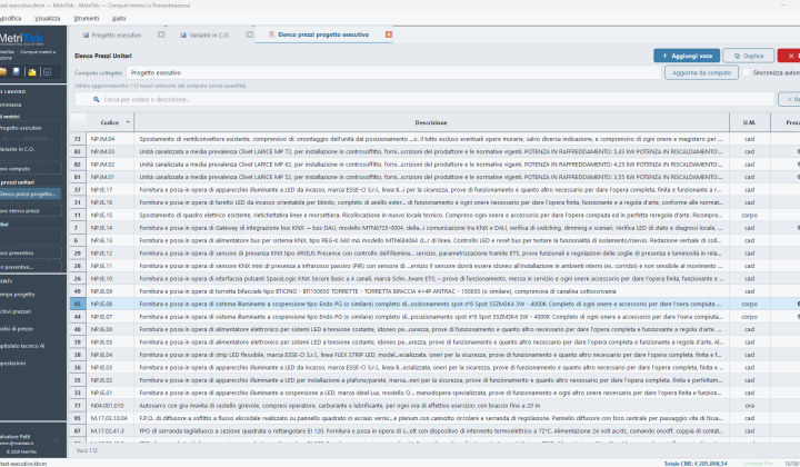 importare prezzari software computo